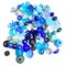 Bulk Mix of Vintage & New Glass Beads ~ Cool Mix (50g) (B539)